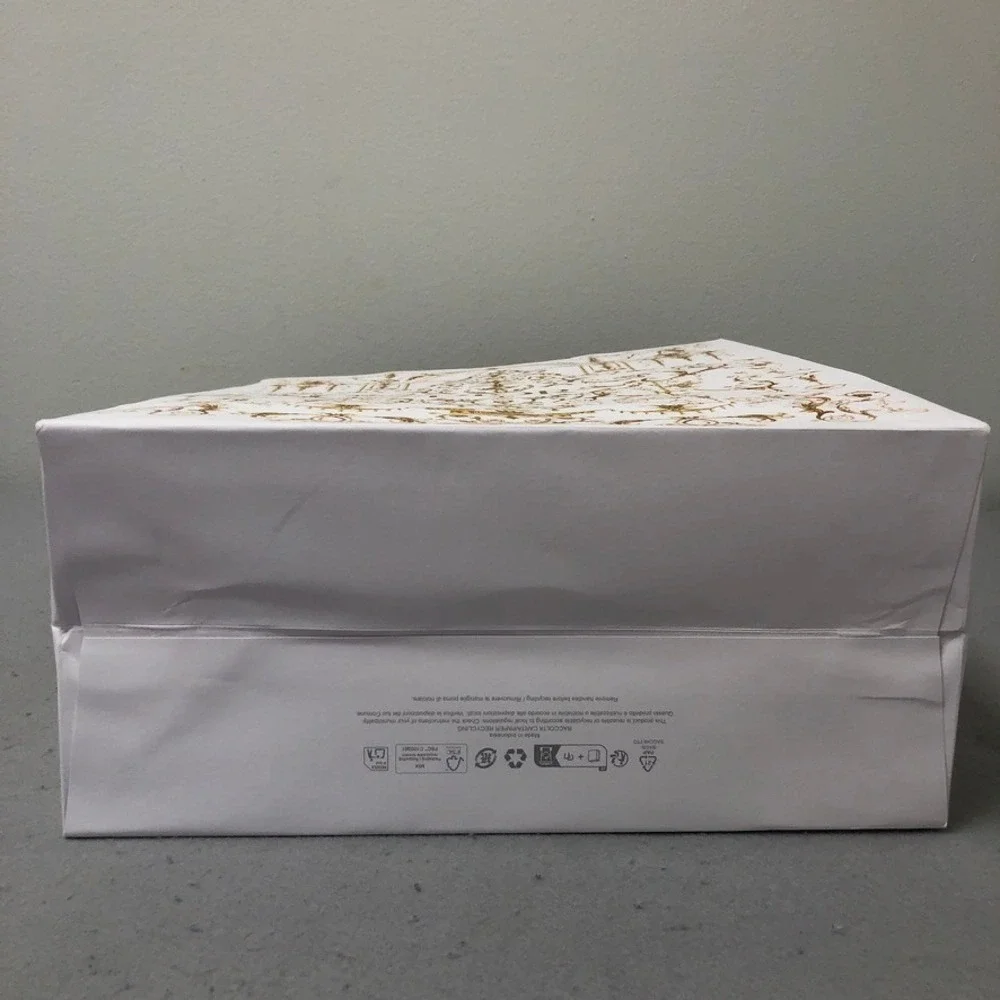 Dior Shopping Bag White Gold Ornate Theatrum Mundi Star Charm Large 17x14x6.5